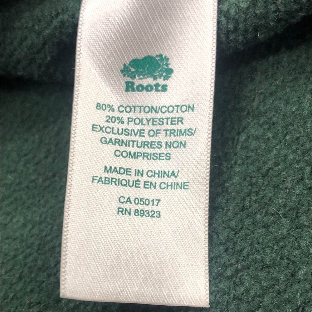 🦫 Roots Forest Green Sweatshirt Hoodie – Size Small – Beaver Logo - Picture 11 of 12